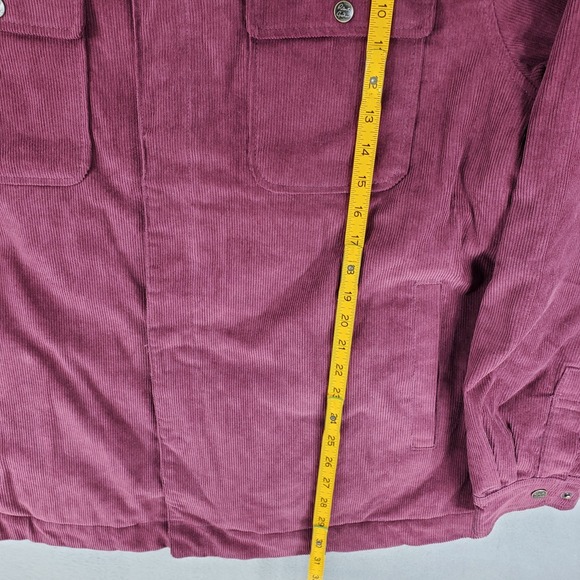 Robert Graham Corduroy Jacket Burgundy Mens XXL New Zip Snap Quilt Lined Cotton - Picture 7 of 7